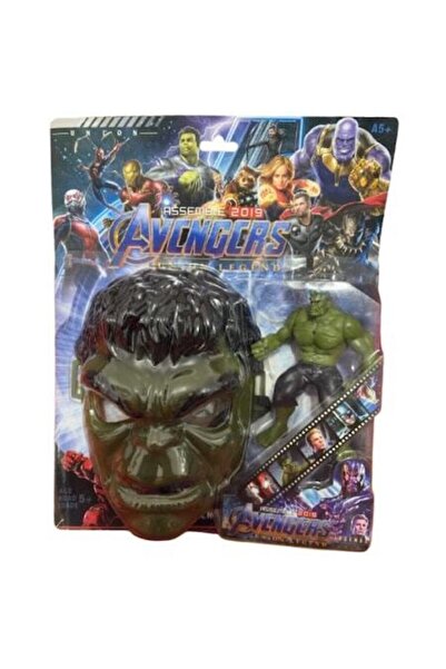 Hulk Set figurine de acțiune cu lumină LED + mască, verde, 28 cm