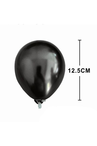 MP Mirific Party Set of 100 Black Chrome Balloons