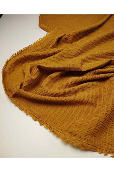 Kumaş Parça رغوة بلون الخردل جوفير فيسكوز منسوج 130x220 سم