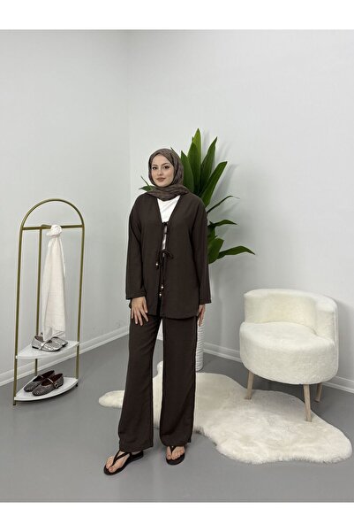 VOLT CLOTHİNG Front Tie-Detail Beaded Set