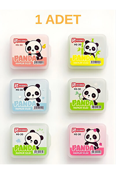 ÖZ OFİS Panda Kokulu Hamur Silgi 1 Adet – Renkli - Kutulu - Yumuşak Hamur Sil...