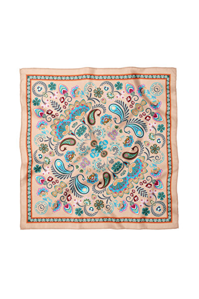 Sultan İpek شال إثني منقوش وشاح / باندانا 70x70 سم