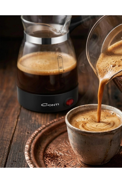 Epilons Electric Glass Turkish Coffee Maker 0.5 Liter 650W Coffee Making Machine