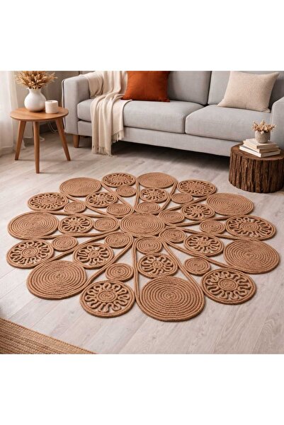 Armağan Garajı El Yapımı Jüt İp Dekoratif Paspas Antre Mutfak Salon Kapı Önü ...