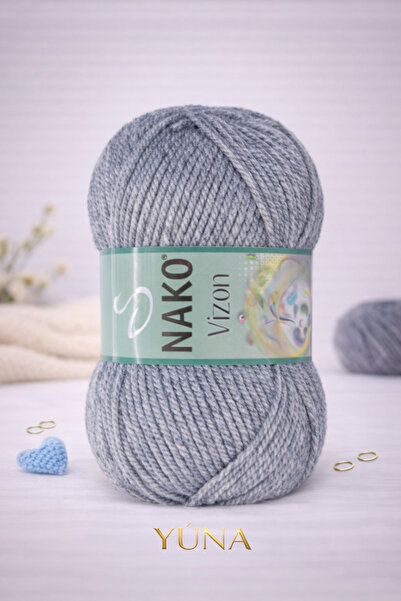 NAKO خيط حياكة متوسط ​​السمك من ماركة مينزون 194 رمادي فاتح