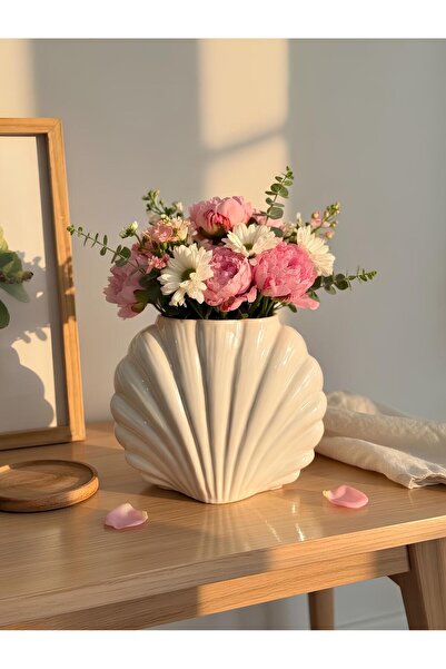 Yumuk Shop Mini vază modernă decorativă de lux, cu scoici de mare