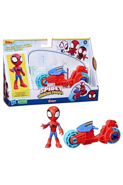 SPIDERMAN Spider And Hıs Amazıng Frıends Motorsiklet Ve Figür Spidey F6777-F7459