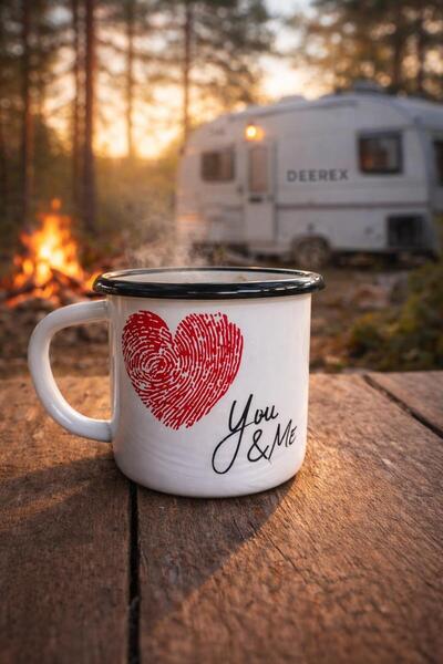 Wequuly Emaye El Yapımı Kupa-Mug