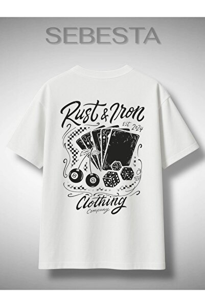 Sebesta Fashion Rust Printed Premium Oversized Tee T-Shirt