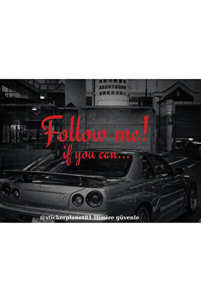 AlpiLeo ملصق سيارة Follow Me If You Can - ملصق زجاج السيارة - ديكور معدل لزجا...