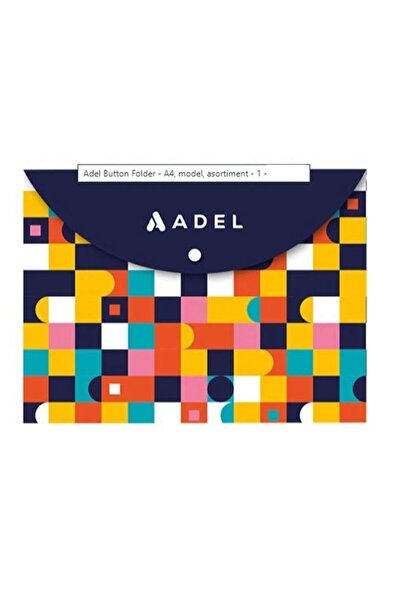 Besay Toys A4 Patterned Snap Fastener Envelope File - Navy Blue