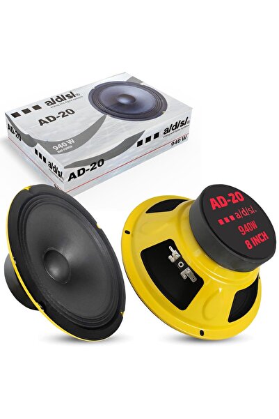 ADS AD-20 Oto Midrange 20cm 940 Watt Kapaklı 2 Adet