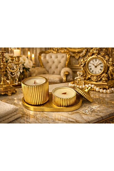 ersu store Gold Altın Tasarım Beton Seti Hediyelik Ev Dekorasyonu