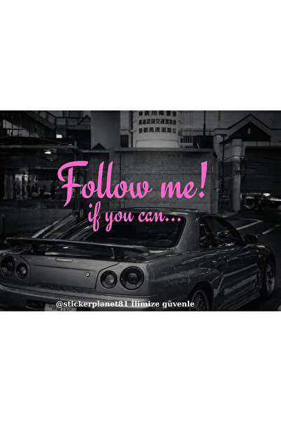 AlpiLeo ملصق سيارة Follow Me If You Can - ملصق زجاج السيارة - ديكور معدل لزجا...