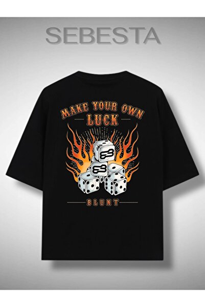 Sebesta Fashion Luck Printed Premium Oversized t Shirt