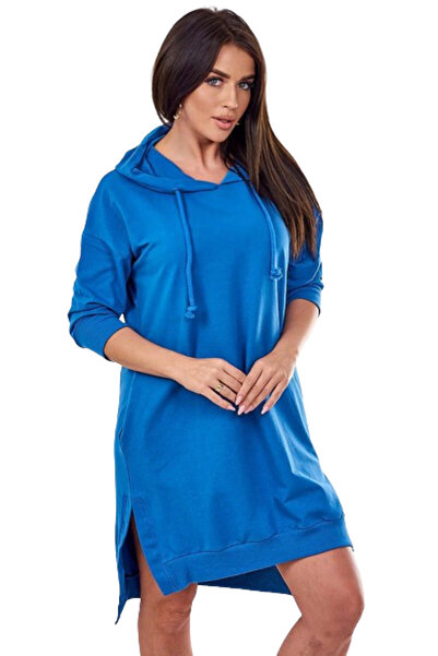 Kesi Rochie din denim cu glugă și spate mai lung