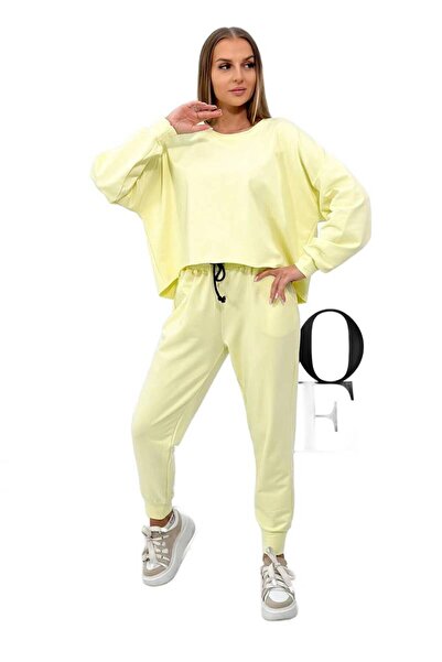 Kesi Set 2 piese: hanorac + pantaloni, galben