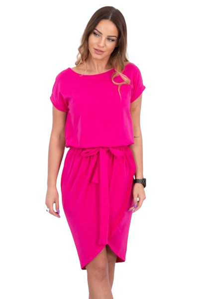 Kesi Rochie fuchsia cu nod îngust și talie tip plic