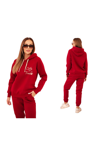 Kesi Set trening vișiniu: hanorac + pantaloni