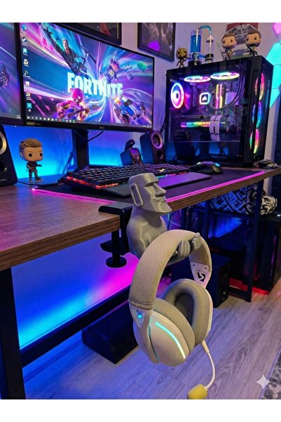 Chamelon Studio Moai Heykeli Kulaklık Standı – Masa Kenarı Kulaklık Tutucu | ...