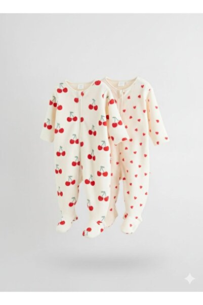Next Baby Polar Kiraz Desenli 2'li Tulum Set