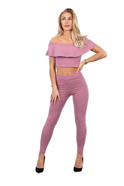 Kesi Set cu volane roz închis