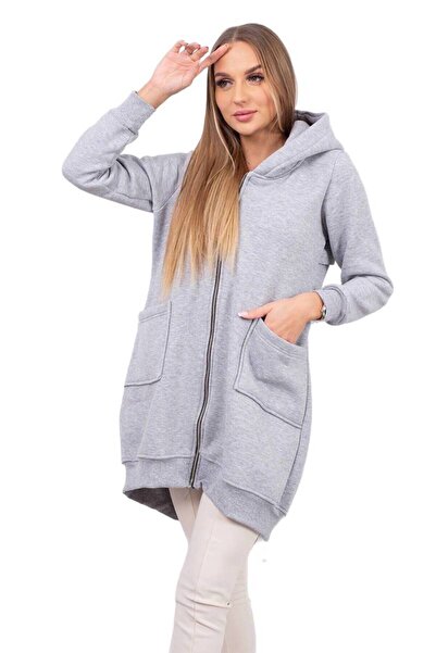 Kesi Hanorac izolat cu fermoar la spate, gri