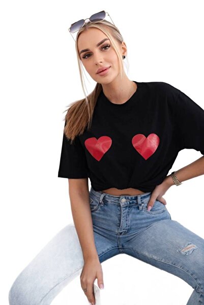 Kesi Black Cotton blouse with Printed