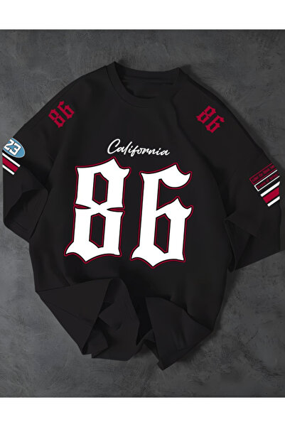 gencerco تي شيرت لوس أنجلز مطبوع بريميوم كبير الحجم