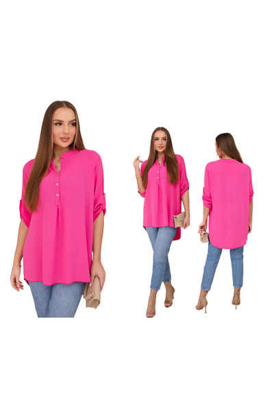 Kesi Women's pink blouse with rolled up sleeves