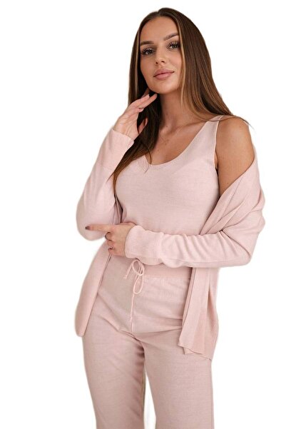 Kesi Set de 3 pulovere roz pudrat