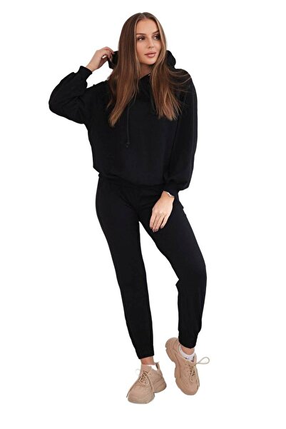 Kesi Set trening cu glugă neagră