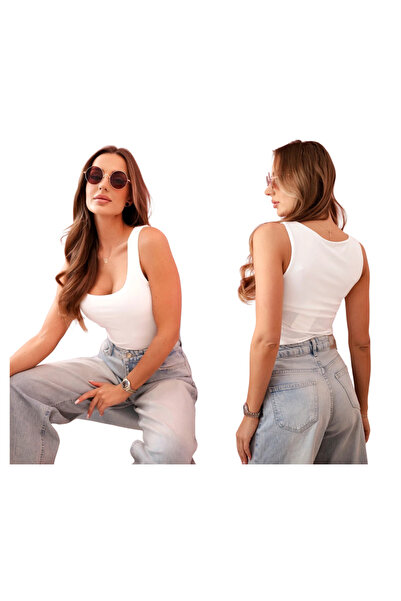 Kesi Top ecru cu bretele din viscoză, mulat – un articol vestimentar de bază ...