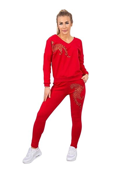 Kesi Set panteră cu zirconiu roșu