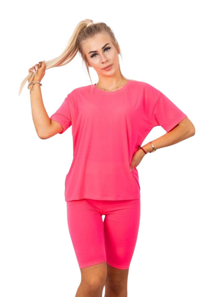 Kesi Set top roz neon + colanți