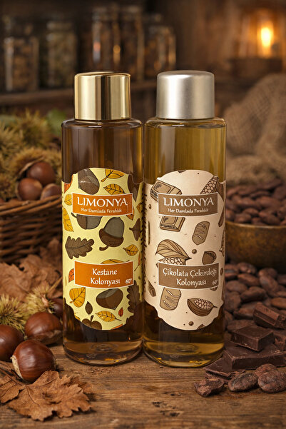 Lımonya 400ml 2'li Gurme Kolonya Seti - 400ml Kestane & Çikolata Çekirdeği - ...