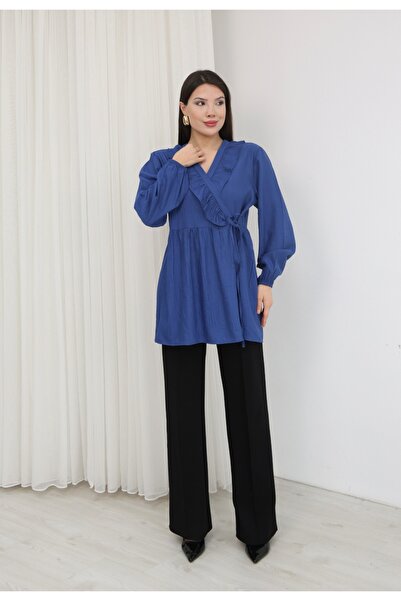 MODAELA Τουνίκ με βολάν μπροστά και δέσιμο στο πίσω μέρος