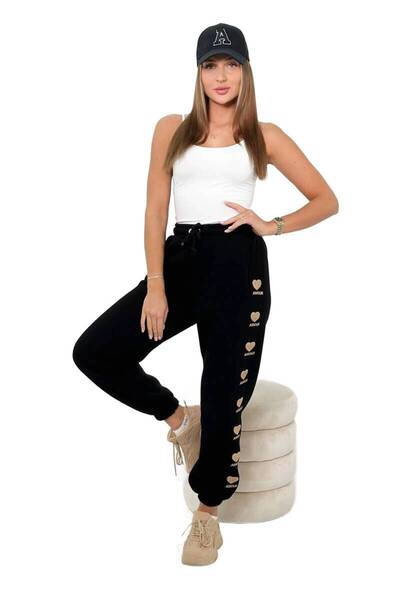 Kesi Pantaloni Amour din bumbac negri