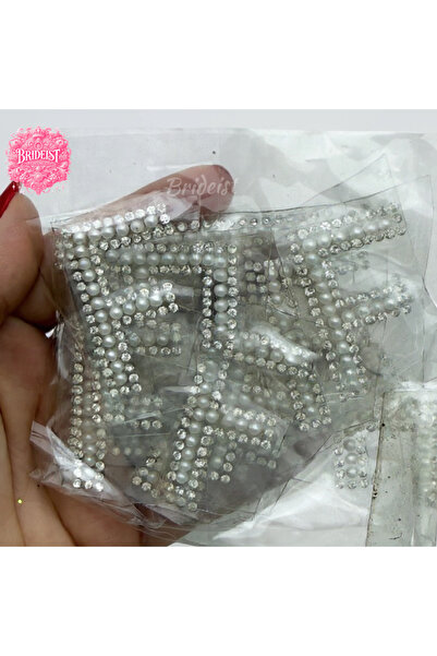 BRIDEIST WEDDING CO Pearl Letter F Applique |   Luxurious and Sparkling Detai...