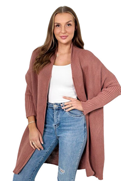 Kesi Pulover cu mânecă tip aripi de liliac, roz închis