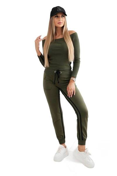 Kesi Set kaki cu dungi duble