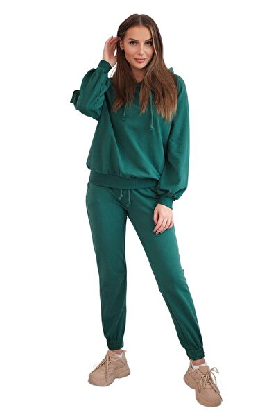 Kesi Set trening verde cu glugă