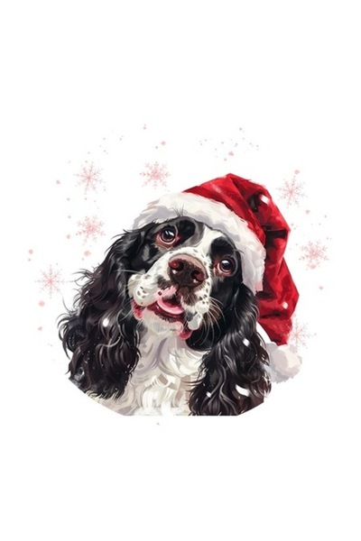 OEM Autocolant decorativ, Crăciun, Cocker Spaniel, multicolor