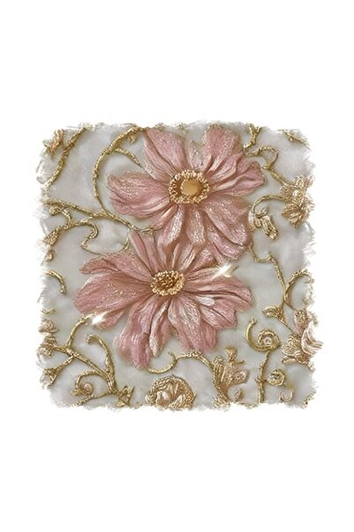 OEM Autocolant decorativ, flori, roz, 55 cm