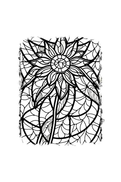 OEM Decorative Sticker, Sunflower, White, 70 cm