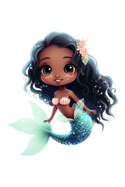 OEM Decorative Sticker, Mermaid, Turquoise