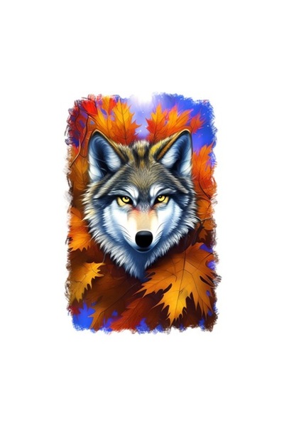 OEM Декоративен стикер, Вълк, Сив, 85 см