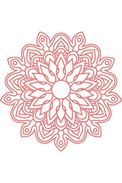 OEM Decorative Sticker, Mandala, Orange, 60 cm