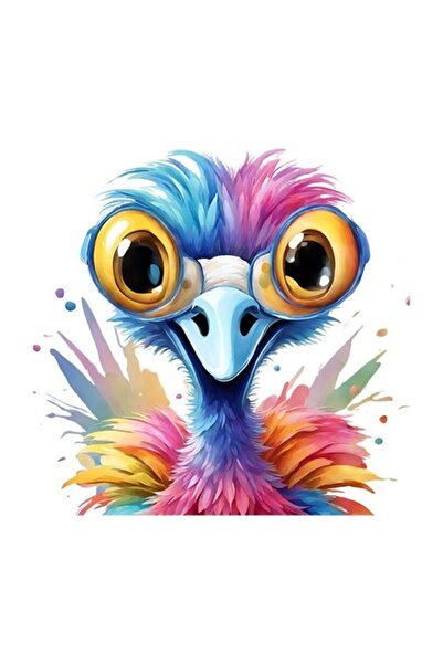 OEM Autocolant decorativ, struț, multicolor