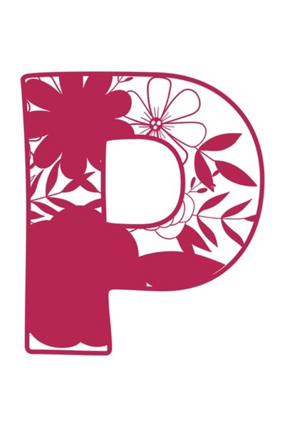 OEM Autocolant decorativ, Litera P, Roșu, 69 cm